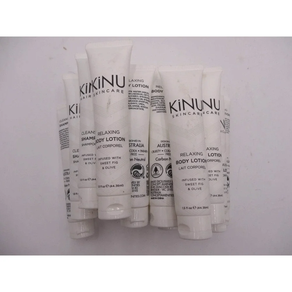 KINU Travel Shampoo and  Body Lotion 1.5 oz. Sweet Fig & Olive‎ LOT OF 16